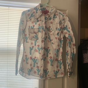 Cactus Cowgirl Hardware Western Button Down